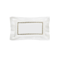 Affinity embroidery cotton boudoir pillowcase - Milk & Savage Beige