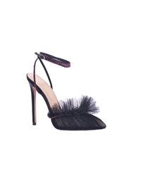 Escarpins Franca Glitz 105 en satin - Black, Mixed Purple & Red Crystals