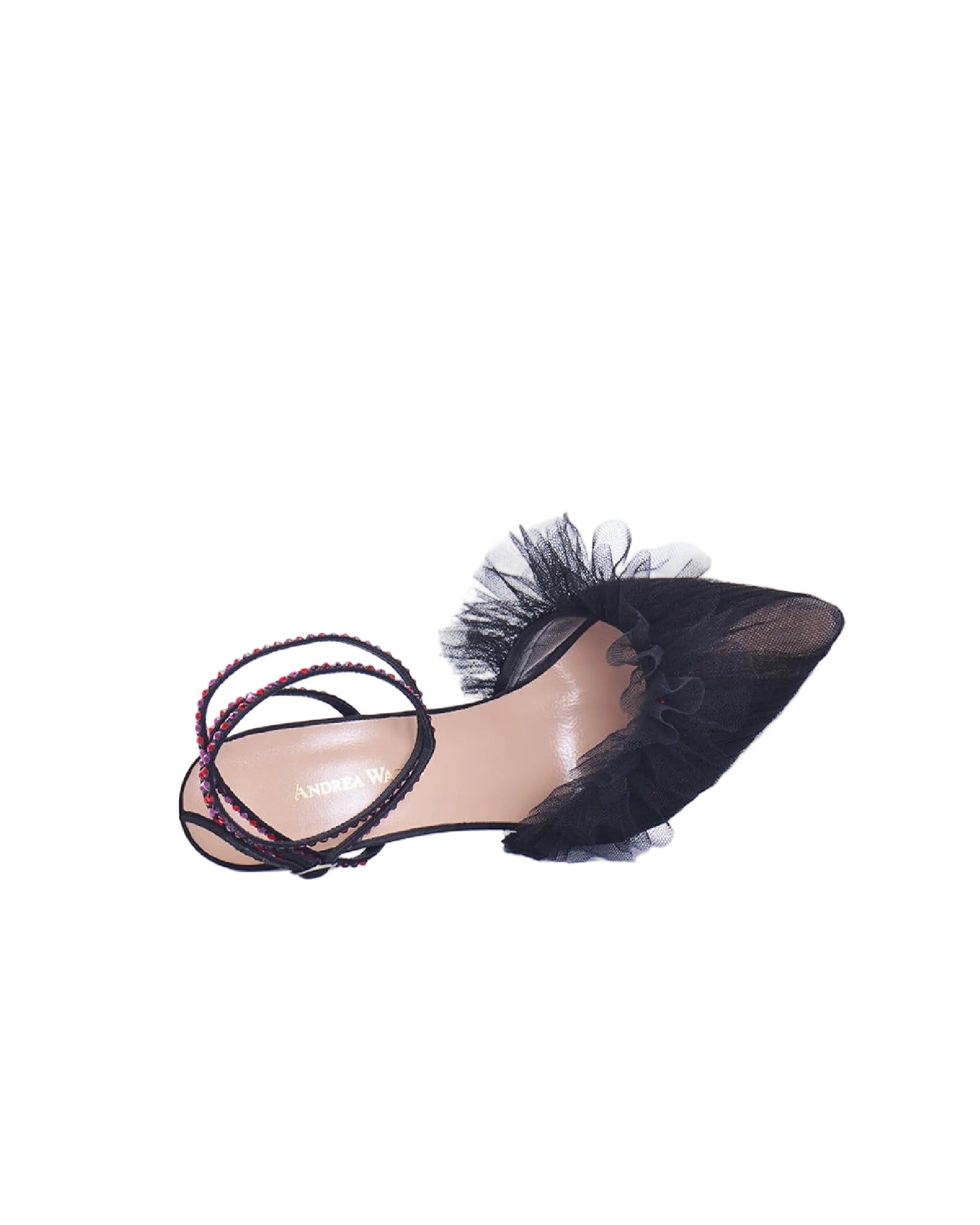 Escarpins Franca Glitz 105 en satin - Black, Mixed Purple & Red Crystals