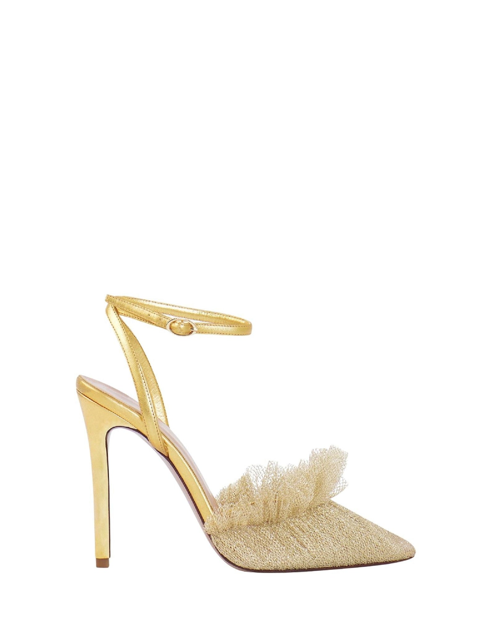 Escarpins Franca 105 en cuir - Gold Metallic