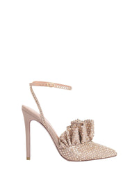 Escarpins Franca Full Glitz 105 avec cristaux en satin - Bronze