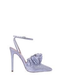 Escarpins Franca Full Glitz 105 avec cristaux en satin - Silver