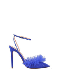 Escarpins Franca Glitz 105 en satin - Blue Gitane
