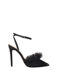 Franca Glitz 105 satin court shoes - Black Hematite