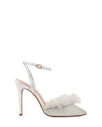 Escarpins Franca 105 en cuir - Silver Tulle Glitter