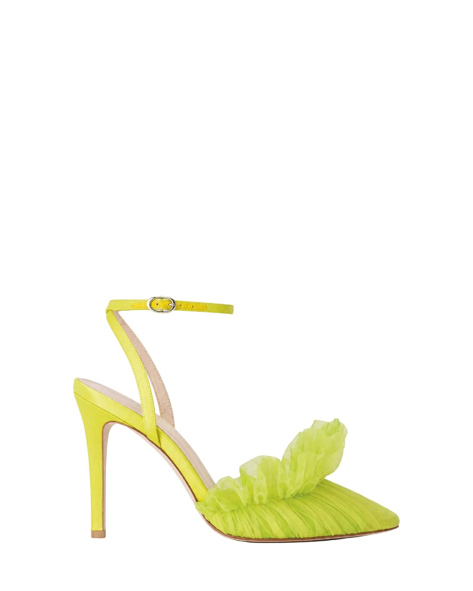 Franca 85 satin court shoes - Lime