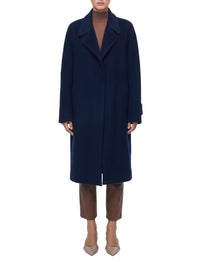 Franco wool and cashmere coat - Indigo