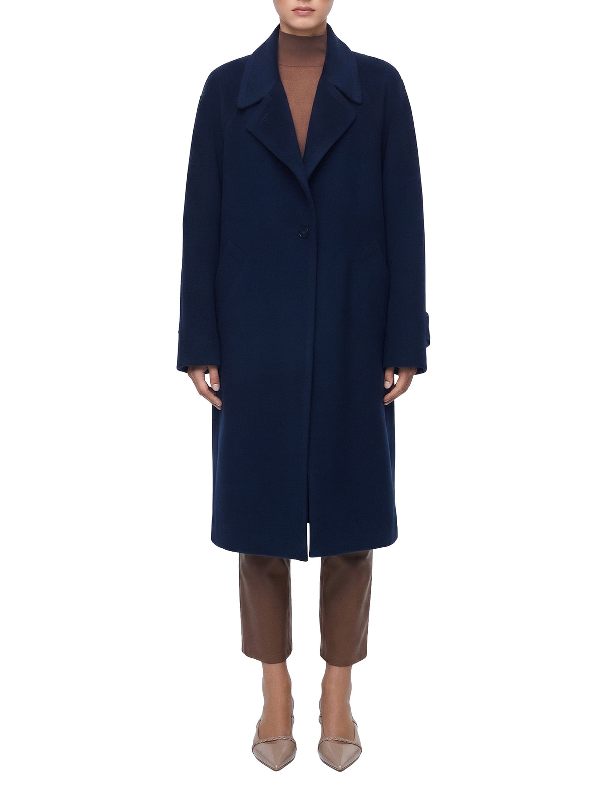 Franco wool and cashmere coat - Indigo
