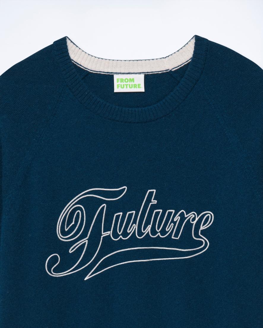 Pull à col rond en cachemire - Midnight Blue