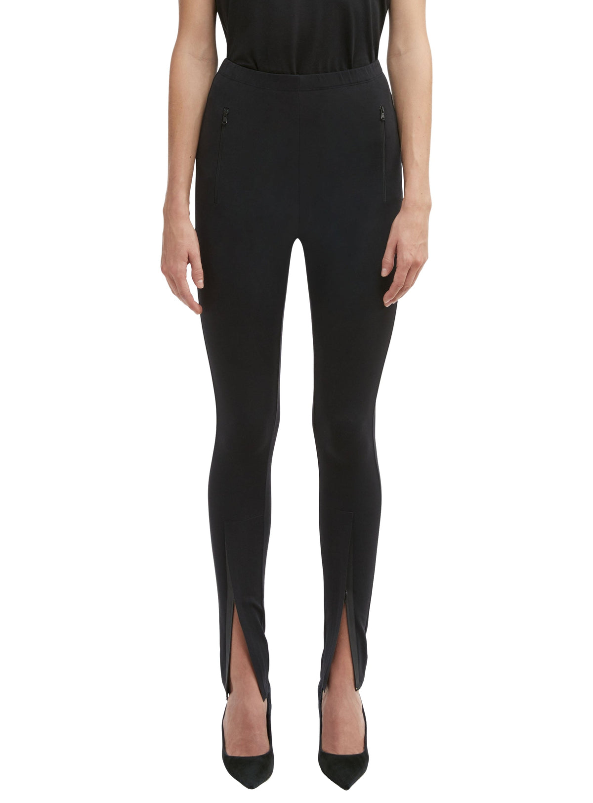 Front Zip Legging - Black
