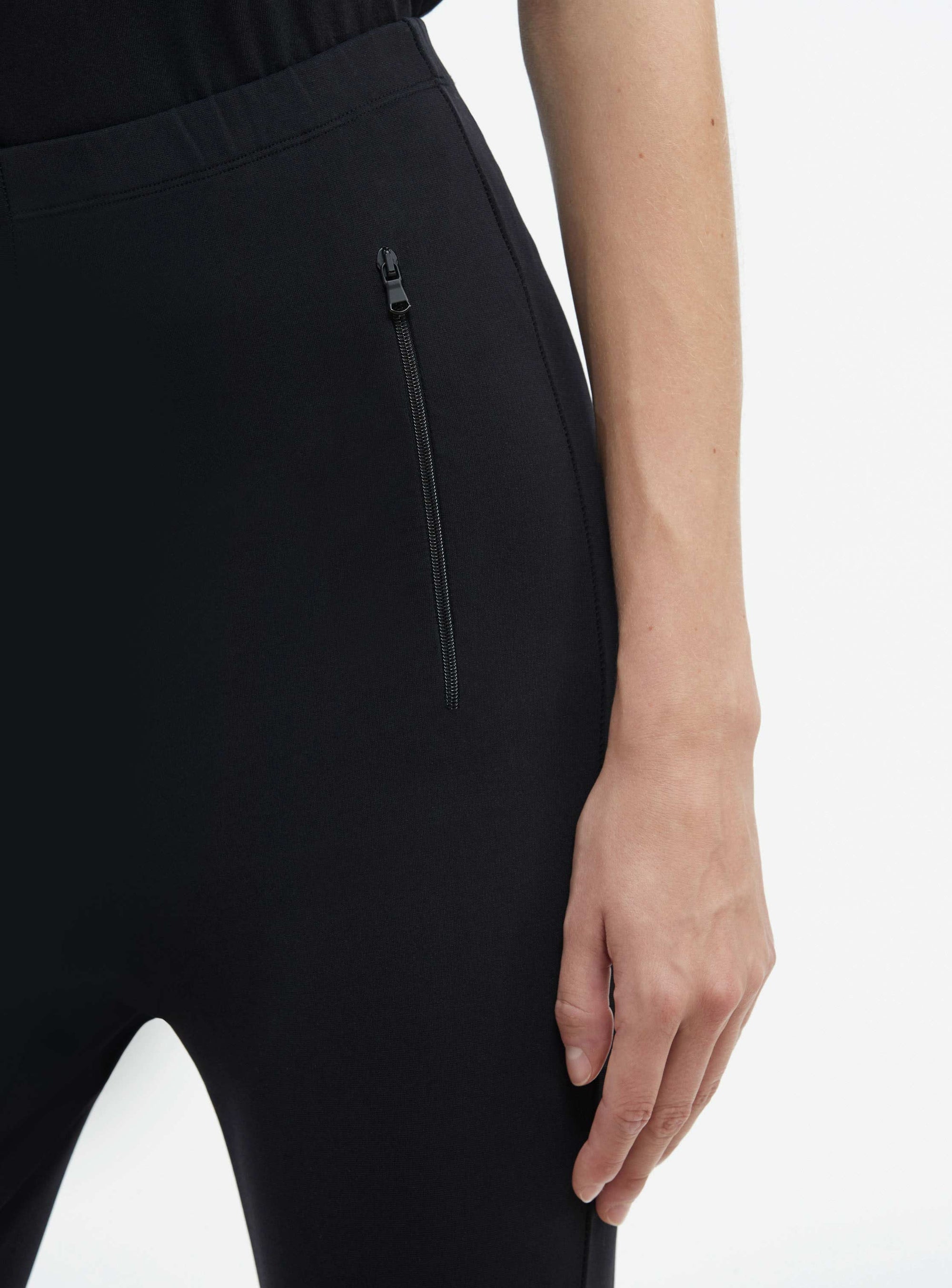 Front Zip Legging - Black