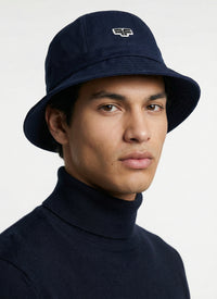 Bob à logo en coton - Bleu Marine