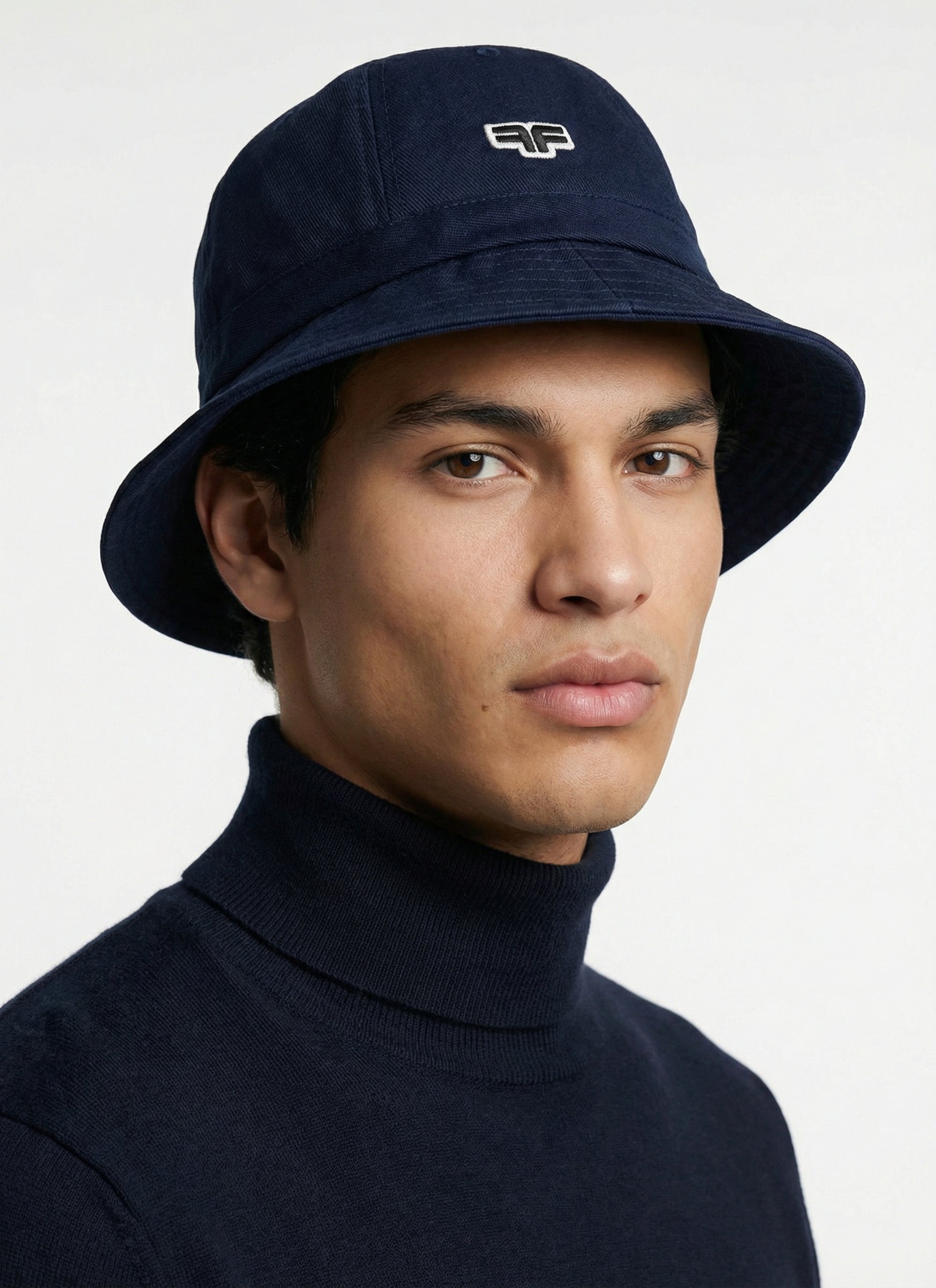 Bob à logo en coton - Bleu Marine