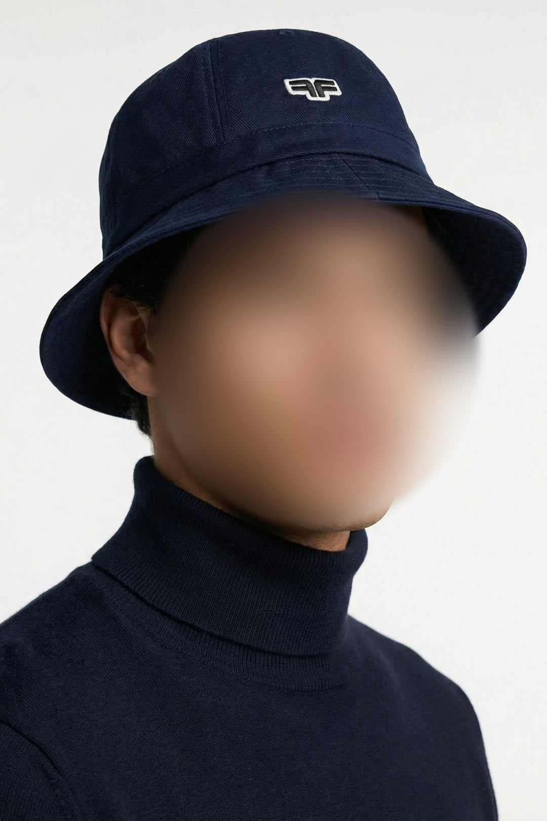 Cotton logo beanie - Navy