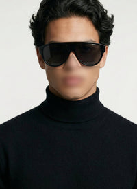 Lunettes de soleil arrondies - Noir