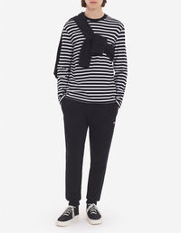 T-shirt marinière à manches longues - Black Stripes