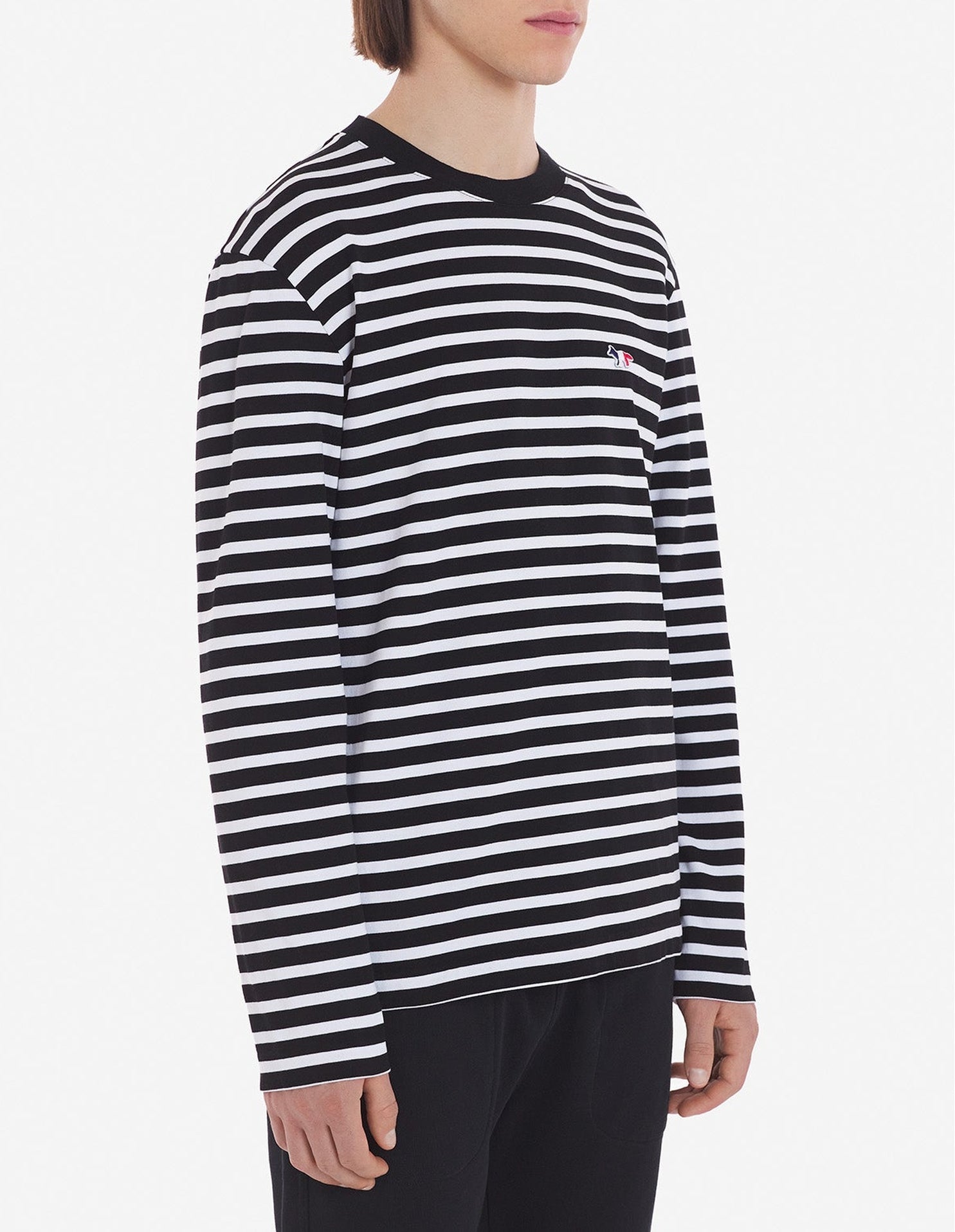 T-shirt marinière à manches longues - Black Stripes
