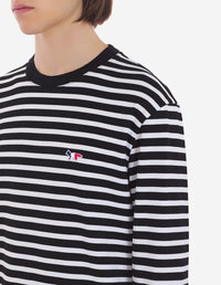 T-shirt marinière à manches longues - Black Stripes