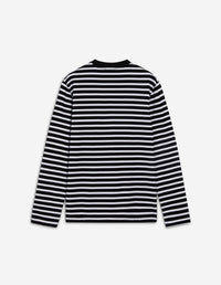 T-shirt marinière à manches longues - Black Stripes