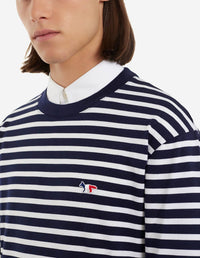 T-shirt marinière à manches longues - Navy White
