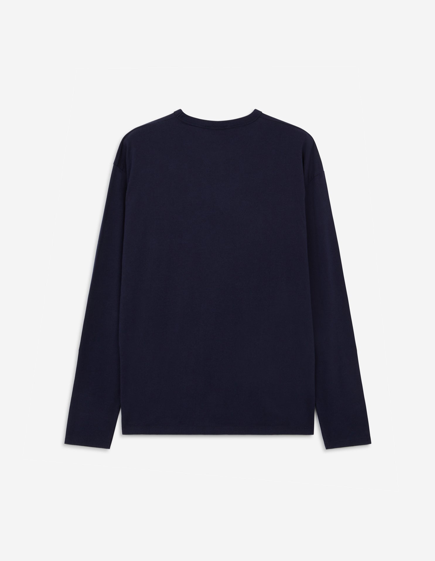 T-shirt Fox Head à manches longues avec écusson - Navy