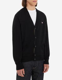 Cardigan with wool crest - Black