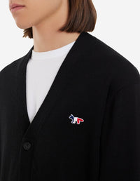 Cardigan with wool crest - Black