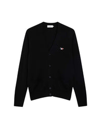 Cardigan with wool crest - Black