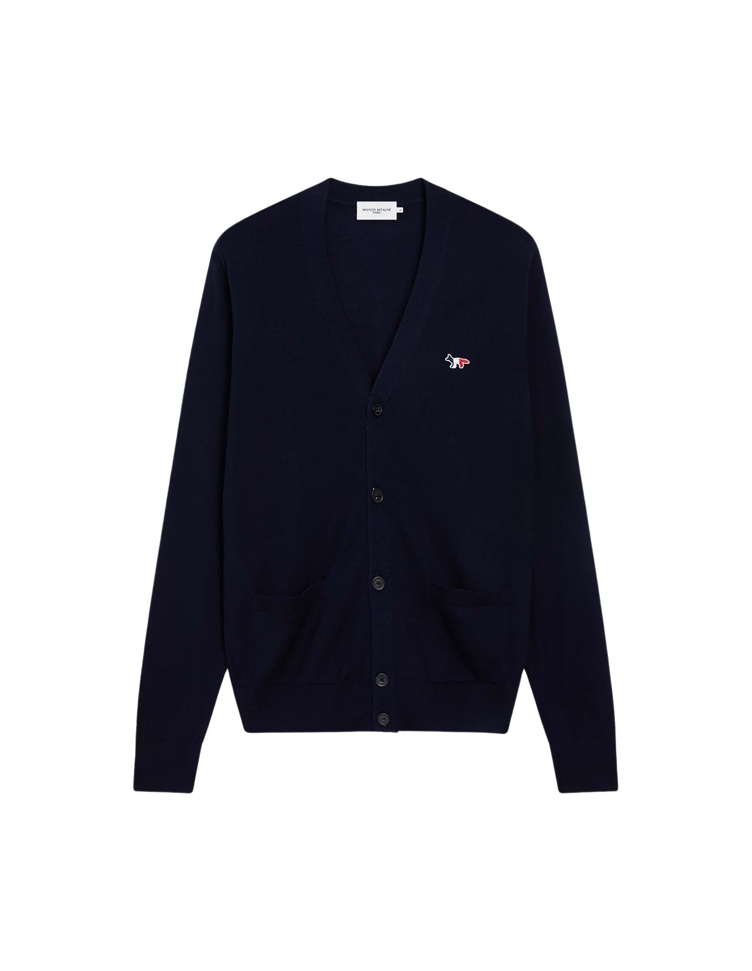 Cardigan with wool crest - Navy