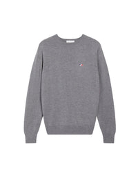 Pull avec écusson en laine - Grey Melange