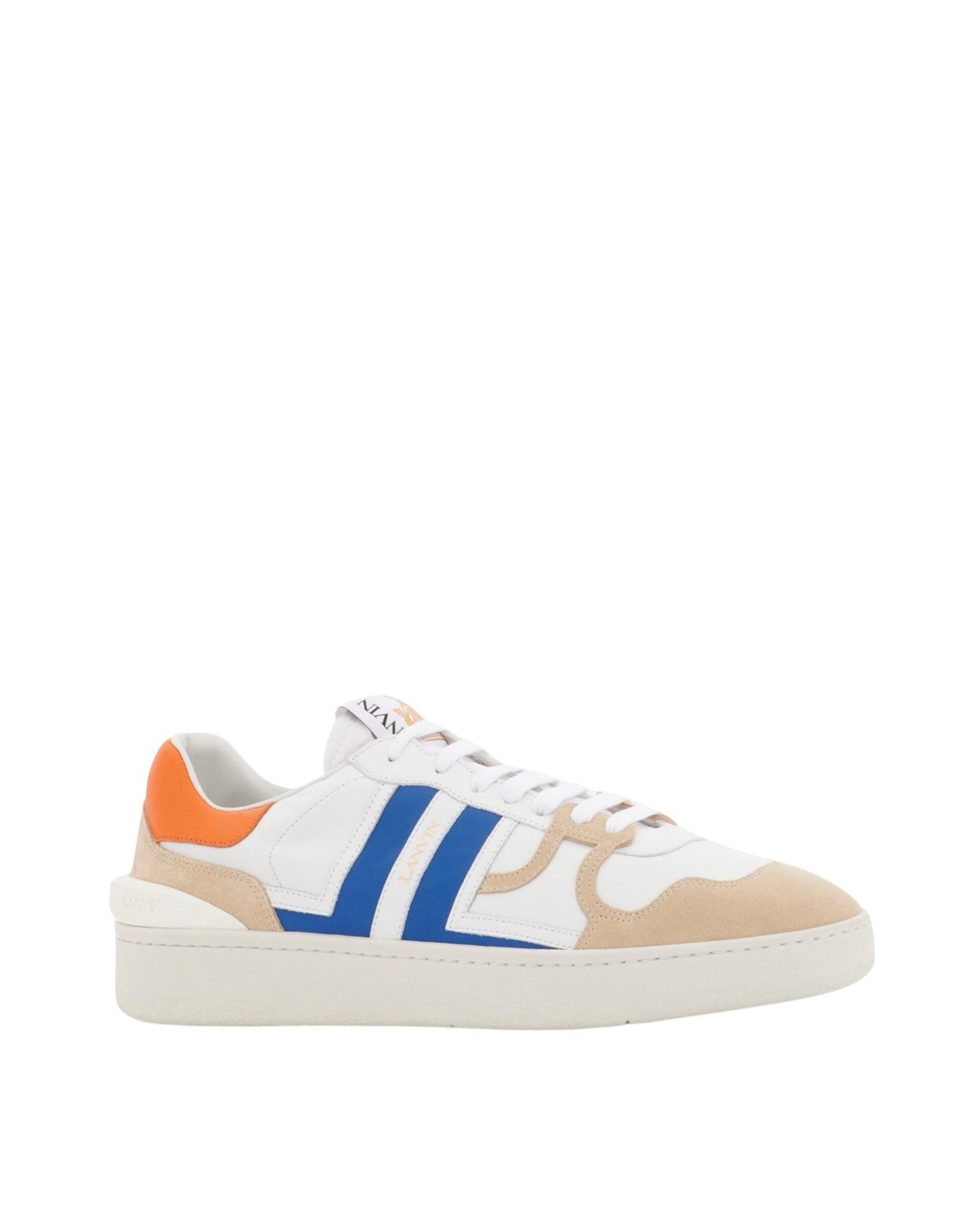 Sneakers basses Clay en cuir - Blanc & Bleu