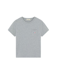 T-shirt coupe droite avec écusson - Grey Melange