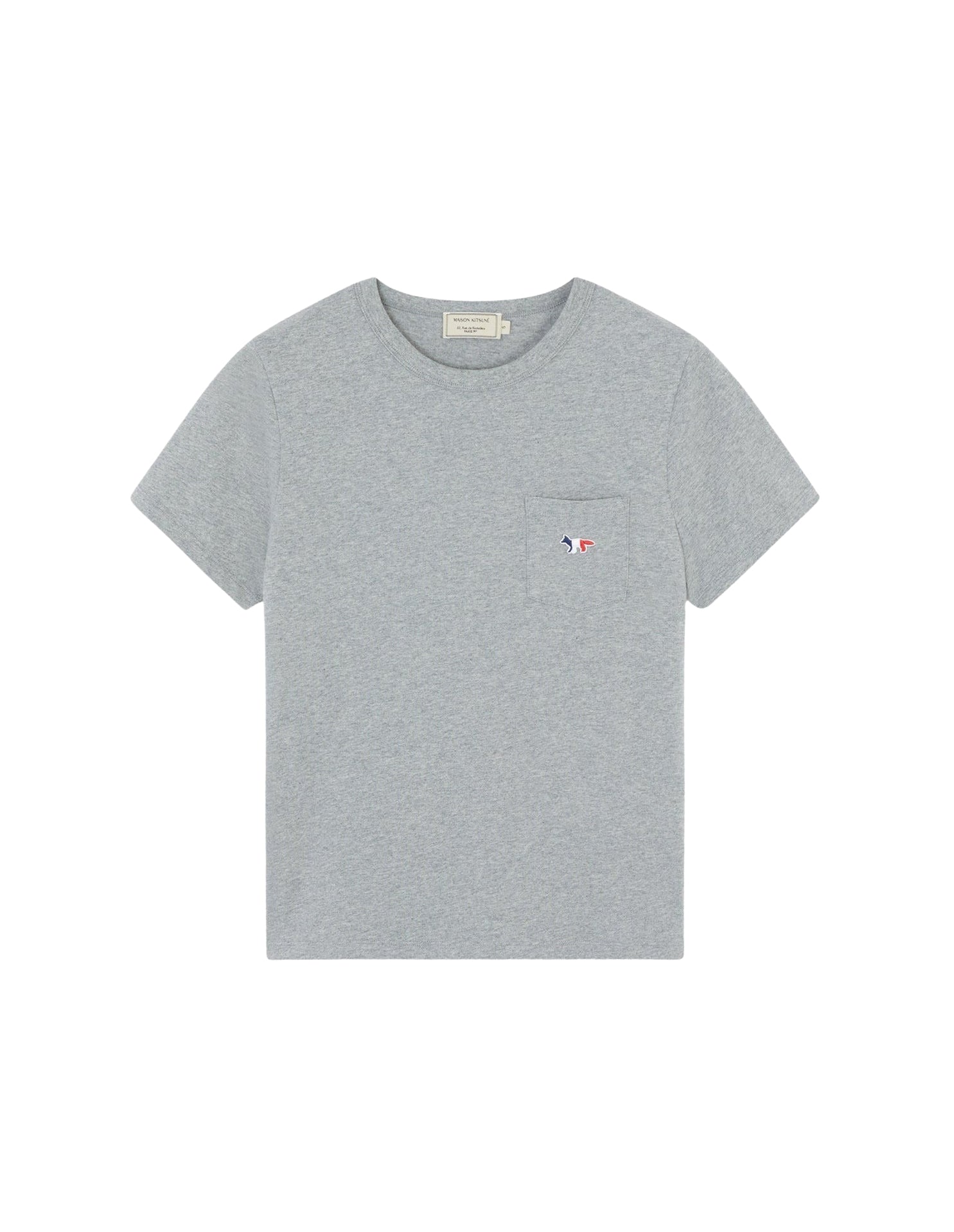 T-shirt coupe droite avec écusson - Grey Melange
