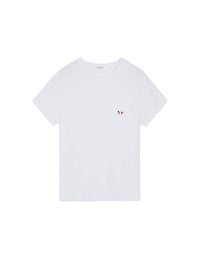 T-shirt coupe droite avec écusson - White