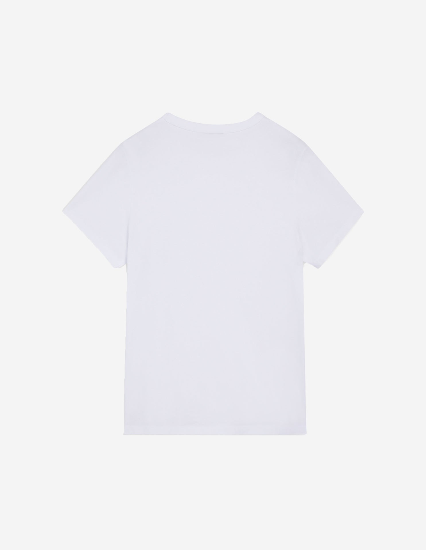 T-shirt coupe droite avec écusson - White