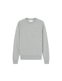 Fitted Fox sweatshirt with badge - Grey Melange