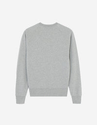Fitted Fox sweatshirt with badge - Grey Melange
