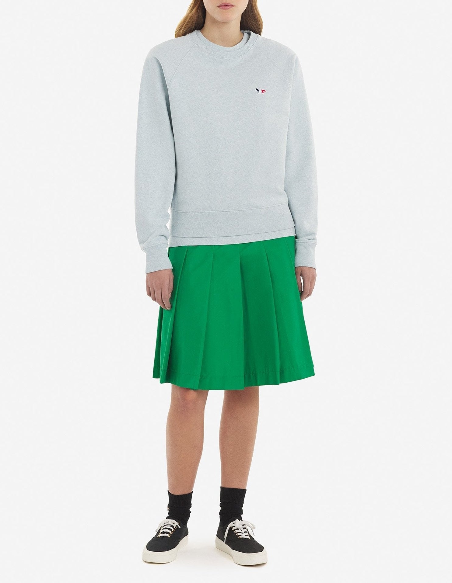 Sweatshirt ajusté Fox avec écusson - Blue Haze Melange