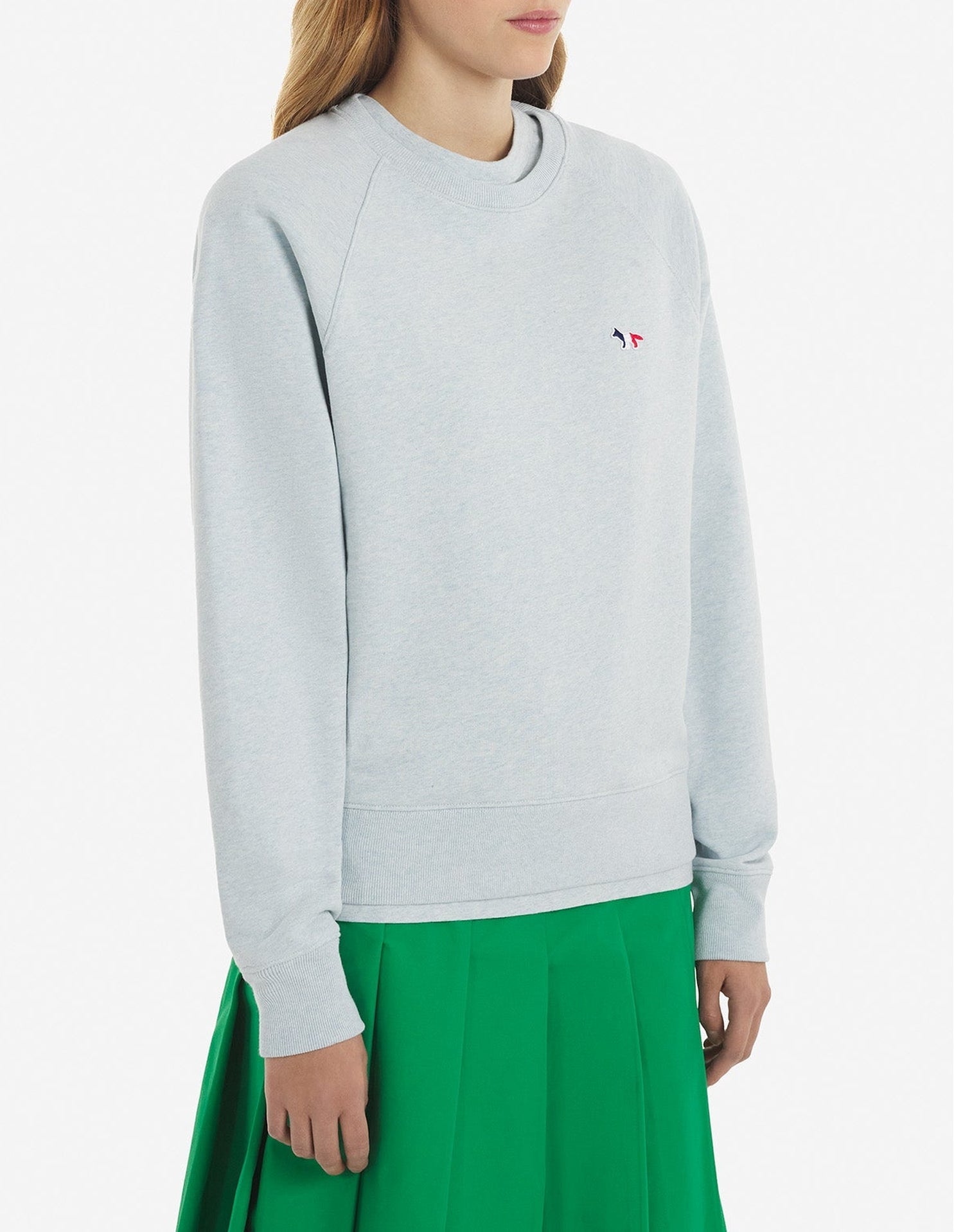 Sweatshirt ajusté Fox avec écusson - Blue Haze Melange