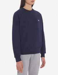 Fox fitted sweatshirt with badge - Navy