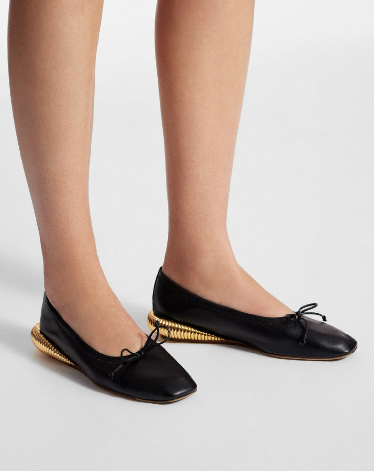 Leather Bumper ballerinas - Black