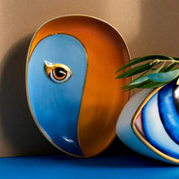 Vide-poche Lito en porcelaine - Blue & Orange