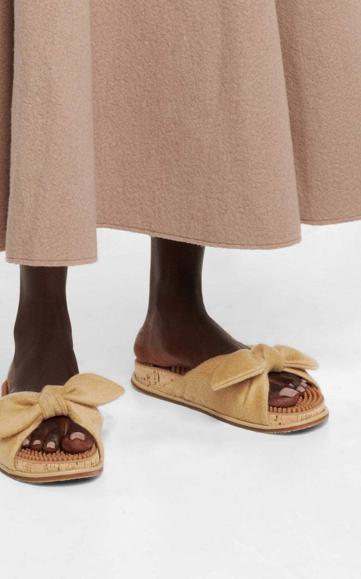 Virgil Slide en noir lamb cuir