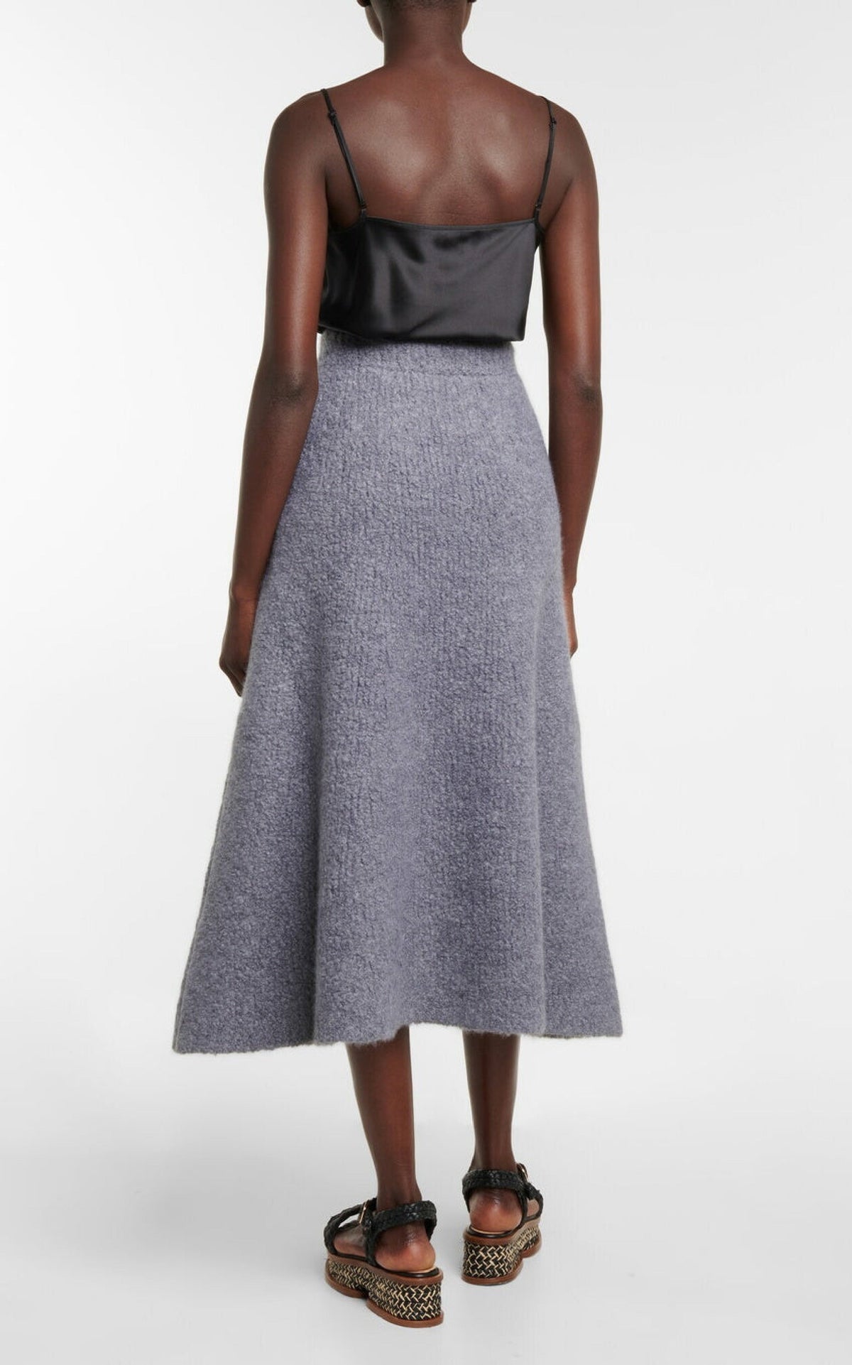 Dark Heather Grey / Jupe Pablo en cachemire - Dark Heather Grey