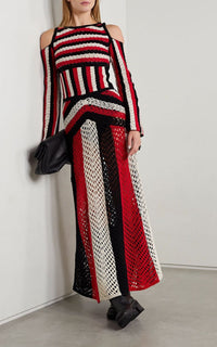 Red Multi / Robe Carr en laine - Red Multi