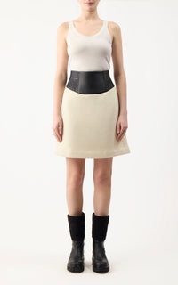 Felix Skirt en ivoire recyclé cachemire feutre