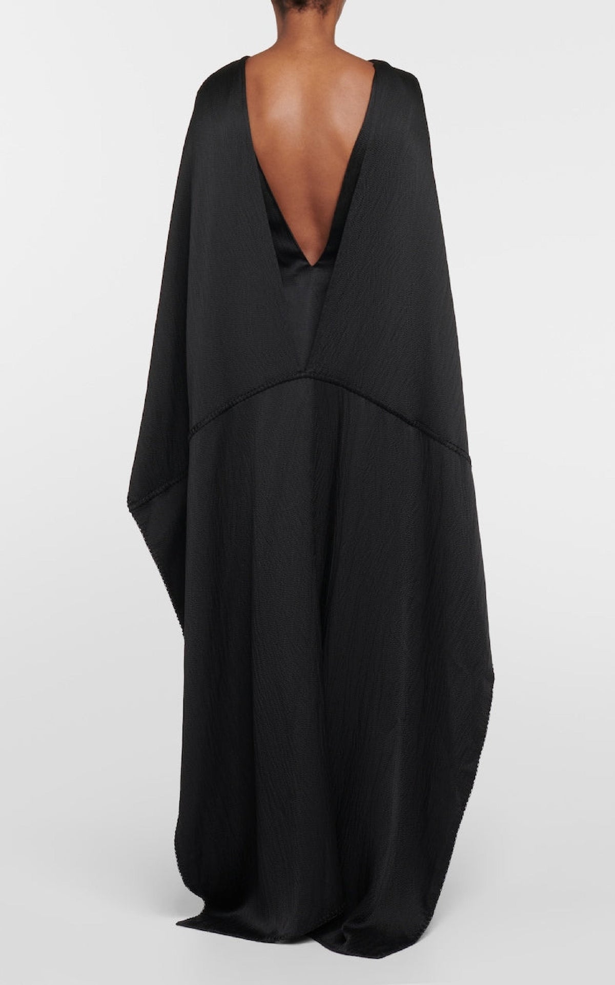 Hunter Dress en bleu marine foncé brushed cachemire soie