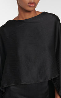 Hunter Dress en bleu marine foncé brushed cachemire soie