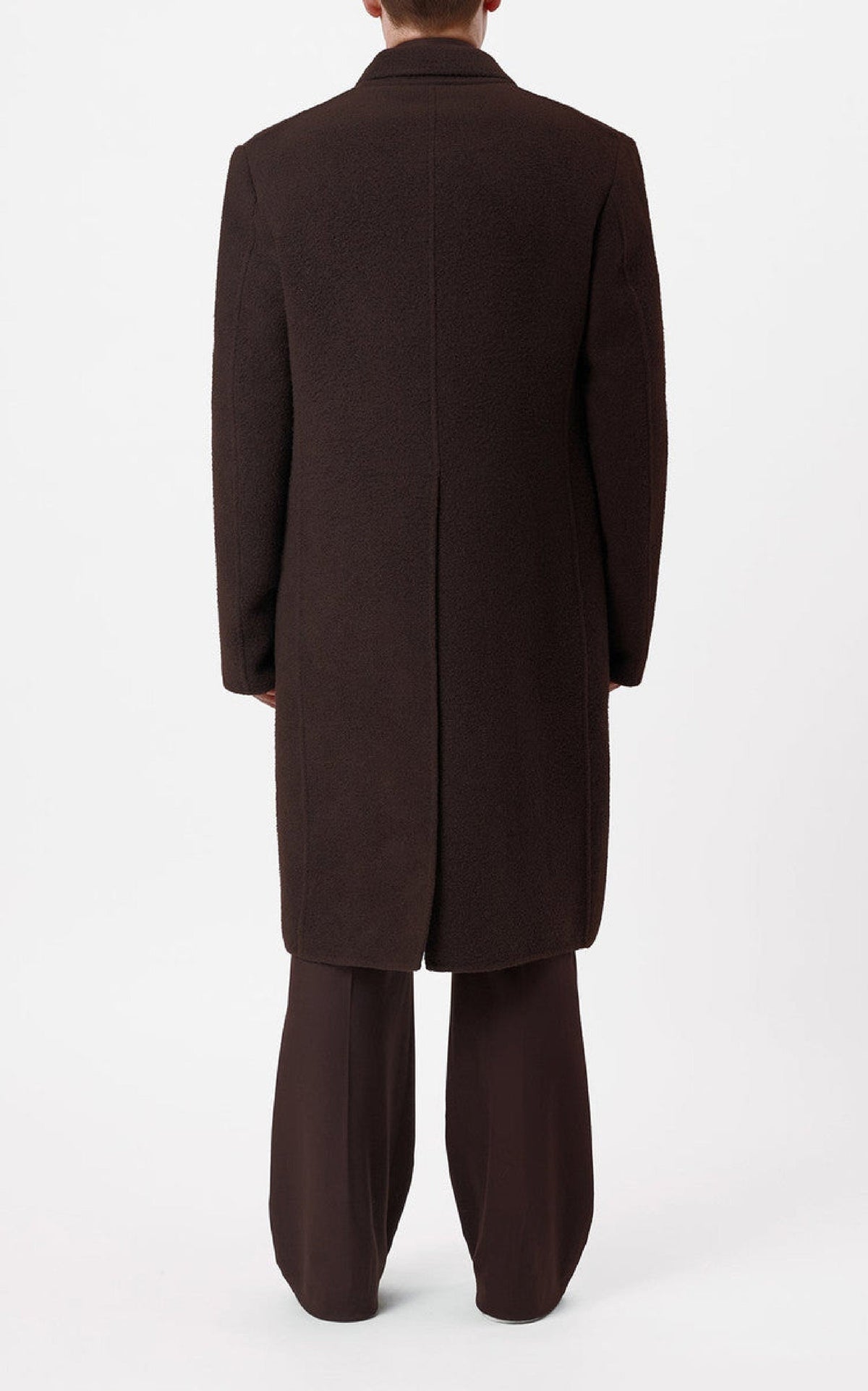 Mcaffrey Coat en chocolat recyclé cachemire feutre