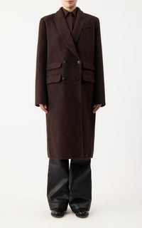 Chocolate / Manteau Reed en cachemire - Chocolate